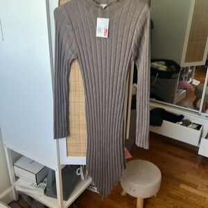 F21 brown sweater dress